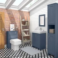 Chatsworth Traditional Blue Vanity - 560mm Wide -Vanity Units Sales Store C560BLU d2n 460