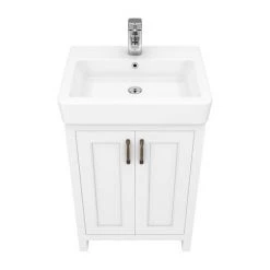 Chatsworth Traditional White Vanity - 560mm Wide -Vanity Units Sales Store C560WHT D4 460