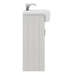 Chatsworth Traditional Grey Semi-Recessed Vanity - 600mm Wide -Vanity Units Sales Store C600SRGRY D5 460