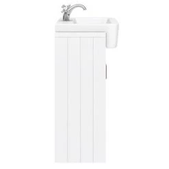 Chatsworth Traditional White Semi-Recessed Vanity - 600mm Wide -Vanity Units Sales Store C600SRWHT D5 460