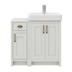 Chatsworth Traditional Grey 560mm Vanity Sink + 300mm Cupboard Unit -Vanity Units Sales Store C825GRY n d6 460