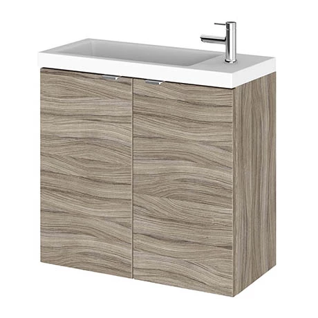 Hudson Reed 600mm Driftwood Wall Hung Compact Unit & Basin 1 Hudson Reed 600mm Driftwood Wall Hung Compact Unit & Basin