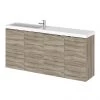 Hudson Reed 1200mm Driftwood Wall Hung Compact Combination Unit (600 Vanity x 2)