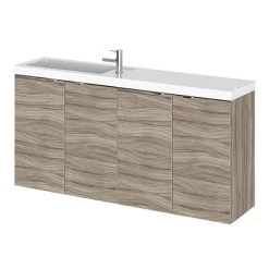Hudson Reed Fusion 1000mm Driftwood Compact Wall Hung Unit & Basin