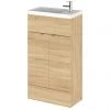 Hudson Reed Fusion Natural Oak 505x260mm Compact Vanity Unit & Basin