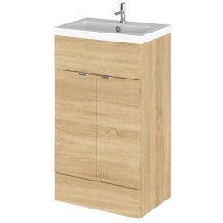 Hudson Reed Fusion Natural Oak 505x360mm Vanity Unit & Basin