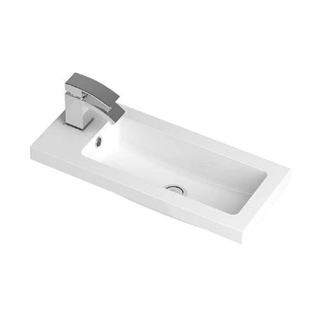 Hudson Reed Fusion Grey Avola 605x260mm Compact Vanity Unit & Basin 2 Hudson Reed Fusion Grey Avola 605x260mm Compact Vanity Unit & Basin - Image 2