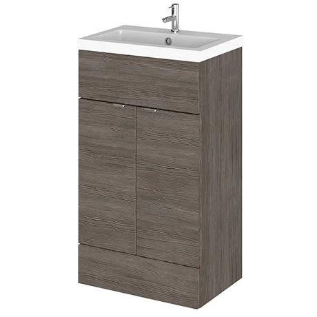 Hudson Reed Fusion Grey Avola 505x360mm Vanity Unit & Basin 1 Hudson Reed Fusion Grey Avola 505x360mm Vanity Unit & Basin