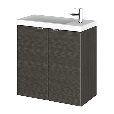 Hudson Reed 500mm Hacienda Black Wall Hung Compact Unit & Basin 1 Hudson Reed 500mm Hacienda Black Wall Hung Compact Unit & Basin