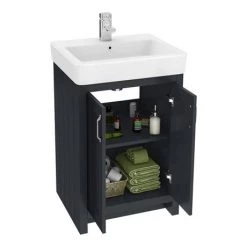 Chatsworth Traditional Graphite Double Basin Vanity + Cupboard Combination Unit 9 Chatsworth Traditional Graphite Double Basin Vanity + Cupboard Combination Unit -Vanity Units Sales Store CBLK142PK n d3 460