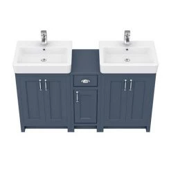 Chatsworth Traditional Blue Double Basin Vanity + Cupboard Combination Unit 8 Chatsworth Traditional Blue Double Basin Vanity + Cupboard Combination Unit -Vanity Units Sales Store CBLU142PK n d2 460
