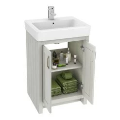 Chatsworth Traditional Grey Double Basin Vanity + Cupboard Combination Unit 9 Chatsworth Traditional Grey Double Basin Vanity + Cupboard Combination Unit -Vanity Units Sales Store CGRY142PK n d3 460