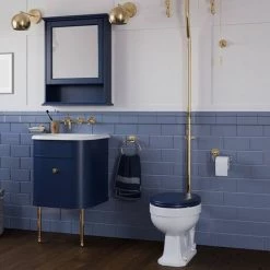 Burlington Chalfont 550mm Blue Single Drawer Vanity Unit with Gold Handle 6 Burlington Chalfont 550mm Blue Single Drawer Vanity Unit with Gold Handle -Vanity Units Sales Store CH55BG D1 460