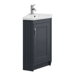 Chatsworth Traditional Graphite Corner Vanity Unit 7 Chatsworth Traditional Graphite Corner Vanity Unit -Vanity Units Sales Store CHATCRNBLK d4 460