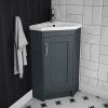 Chatsworth Traditional Graphite Corner Vanity Unit