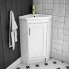 Chatsworth Traditional White Corner Vanity Unit
