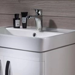 Tavistock Compass 600mm Freestanding Unit & Basin - Gloss White -Vanity Units Sales Store COMP FS GW D4 460