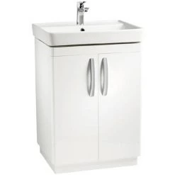 Tavistock Compass 600mm Freestanding Unit & Basin - Gloss White