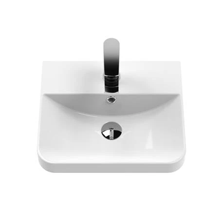 Cruze 400mm Curved Gloss Grey Vanity Unit 2 Cruze 400mm Curved Gloss Grey Vanity Unit - Image 2