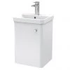 Cruze 400mm Curved Gloss White Wall Hung Vanity Unit
