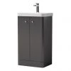 Cruze Curved Vanity Unit - 500mm - Gloss Grey