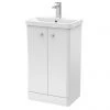 Cruze 500mm Curved Gloss White Vanity Unit