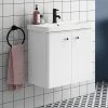Cruze 600mm Curved Gloss White Wall Hung Vanity Unit