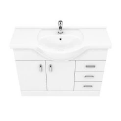 Cove White 1050mm Large Vanity Unit -Vanity Units Sales Store CV1050 D4 460