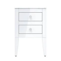 Crosswater Canvass White Gloss 485mm Double Drawer Unit with Carrara Marble Effect Worktop 5 Crosswater Canvass White Gloss 485mm Double Drawer Unit with Carrara Marble Effect Worktop -Vanity Units Sales Store CV485WLWG D2 460