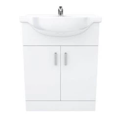 Cove White 650mm Vanity Unit (Flat Packed) -Vanity Units Sales Store CV650FP d3 460