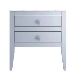 Crosswater Canvass Storm Grey Matt 700mm Double Drawer Unit with Carrara Marble Effect Worktop 6 Crosswater Canvass Storm Grey Matt 700mm Double Drawer Unit with Carrara Marble Effect Worktop -Vanity Units Sales Store CV700WLSG D2 460