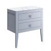 Crosswater Canvass Storm Grey Matt 700mm Double Drawer Unit with Carrara Marble Effect Worktop