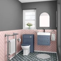 Chatsworth Traditional Blue 560mm 2 Drawer Wall Hung Vanity -Vanity Units Sales Store CWH560BLU2D d2 460