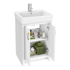 Chatsworth Traditional White Double Basin Vanity + Cupboard Combination Unit 9 Chatsworth Traditional White Double Basin Vanity + Cupboard Combination Unit -Vanity Units Sales Store CWHT142PK nw d3 460