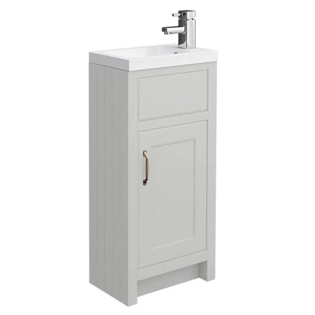 Chatsworth Traditional Grey Small Vanity - 400mm Wide 1 Chatsworth Traditional Grey Small Vanity - 400mm Wide