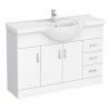 Cove White 1200mm Large Vanity Unit