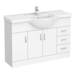 Cove White 1200mm Large Vanity Unit