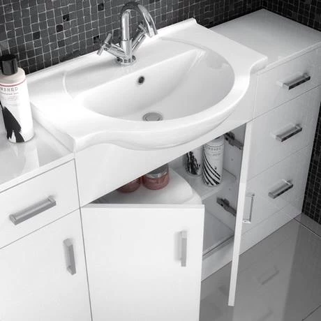 Cove White 550mm Vanity Unit 2 Cove White 550mm Vanity Unit - Image 2