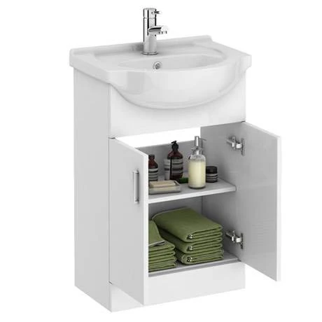 Cove White 550mm Vanity Unit 4 Cove White 550mm Vanity Unit - Image 4