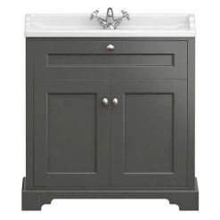 Old London Traditional Vanity Unit (800mm Wide - Charcoal) 10 Old London Traditional Vanity Unit (800mm Wide - Charcoal) -Vanity Units Sales Store DA800 CH detail2 460