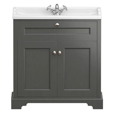 Old London Traditional Vanity Unit (800mm Wide - Charcoal) 5 Old London Traditional Vanity Unit (800mm Wide - Charcoal) - Image 5