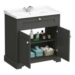 Old London Traditional Vanity Unit (800mm Wide - Charcoal) 11 Old London Traditional Vanity Unit (800mm Wide - Charcoal) -Vanity Units Sales Store DA800 CH detail4 460