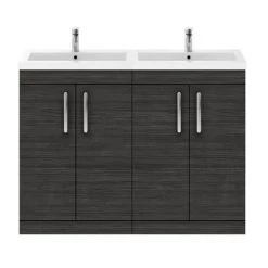 Brooklyn 1205mm Black Double Basin Vanity Unit -Vanity Units Sales Store DBFS12BLK detail2 460