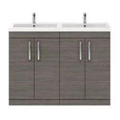 Brooklyn 1205mm Grey Avola Double Basin Vanity Unit 7 Brooklyn 1205mm Grey Avola Double Basin Vanity Unit -Vanity Units Sales Store DBFS12GRY detail2 460