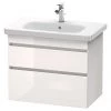Duravit DuraStyle 800mm 2-Drawer Wall Mounted Vanity Unit - White High Gloss