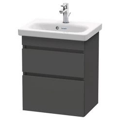 Duravit DuraStyle 550mm 2-Drawer Wall Mounted Vanity Unit - Graphite Matt