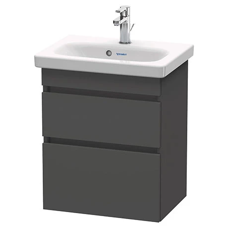 Duravit DuraStyle 550mm 2-Drawer Wall Mounted Vanity Unit - Graphite Matt 1 Duravit DuraStyle 550mm 2-Drawer Wall Mounted Vanity Unit - Graphite Matt