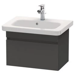 Duravit DuraStyle 635mm 1-Drawer Wall Mounted Vanity Unit - Graphite Matt