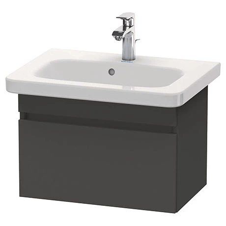Duravit DuraStyle 635mm 1-Drawer Wall Mounted Vanity Unit - Graphite Matt 1 Duravit DuraStyle 635mm 1-Drawer Wall Mounted Vanity Unit - Graphite Matt