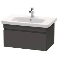 Duravit DuraStyle 800mm 1-Drawer Wall Mounted Vanity Unit - Graphite Matt